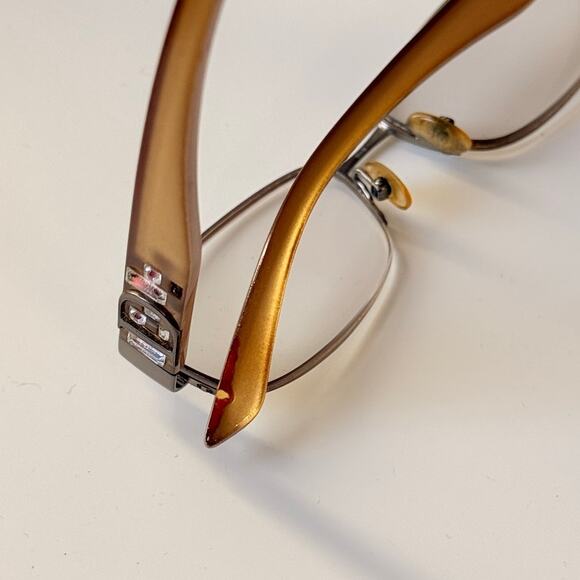 Christian Dior RARE Gold Baguette Jeweled CD3706 NLY 135 Eyeglasses Bella Hadid‎ main image 7